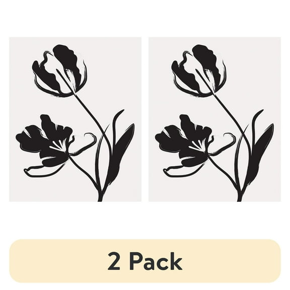 (2 pack) DesignOvation Botanicals Black and White Unframed Art Prints 8” x 10” Set of 3 by The Creative Bunch Studio