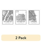 2 pack DesignOvation City Maps Unframed Art Prints 8  x 10  Set of 3 by Jake Goossen