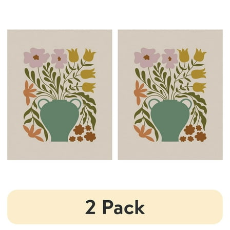 (2 pack) DesignOvation Floral Unframed Art Prints 8” x 10” Set of 3 by The Creative Bunch Studio