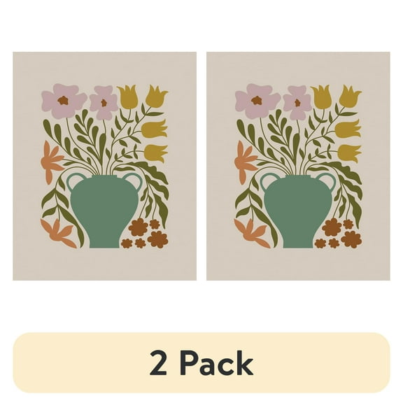 (2 pack) DesignOvation Floral Unframed Art Prints 8” x 10” Set of 3 by The Creative Bunch Studio
