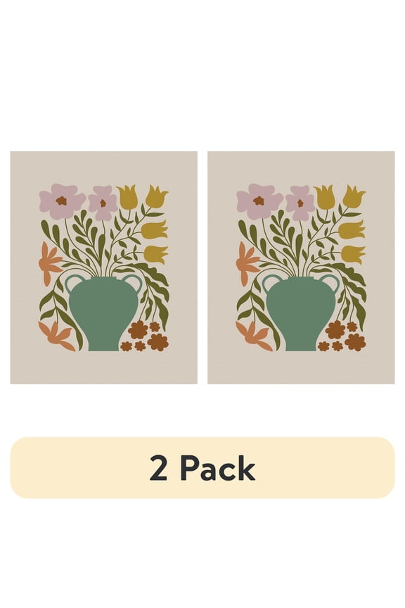 (2 pack) DesignOvation Floral Unframed Art Prints 8” x 10” Set of 3 by The Creative Bunch Studio