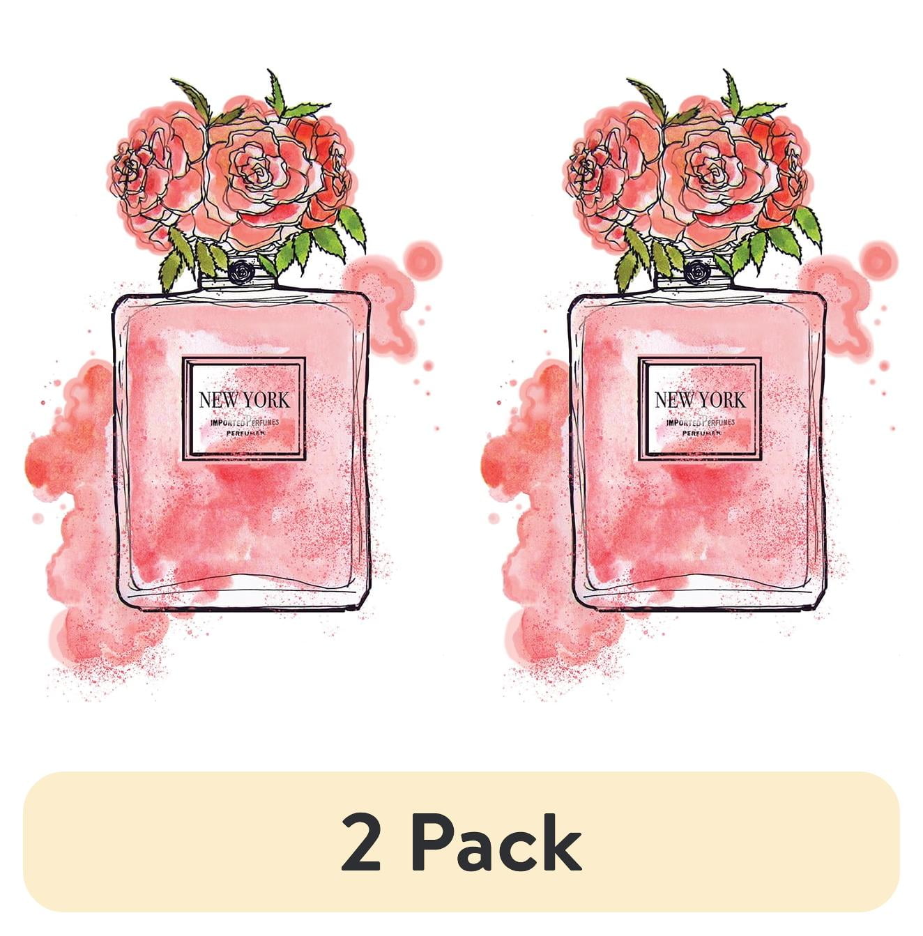 (2 pack) DesignOvation Perfume Unframed Art Prints 8” x 10” Set of 3 by Viola Kreczmer
