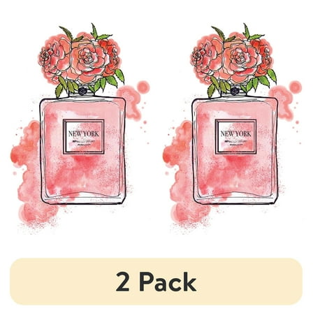 (2 pack) DesignOvation Perfume Unframed Art Prints 8” x 10” Set of 3 by Viola Kreczmer