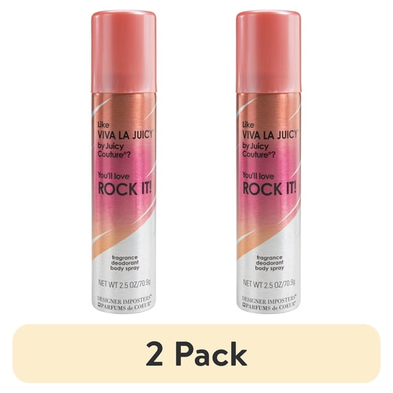 (2 pack) Designer Imposters Rock It! Body Spray, 2.5 oz