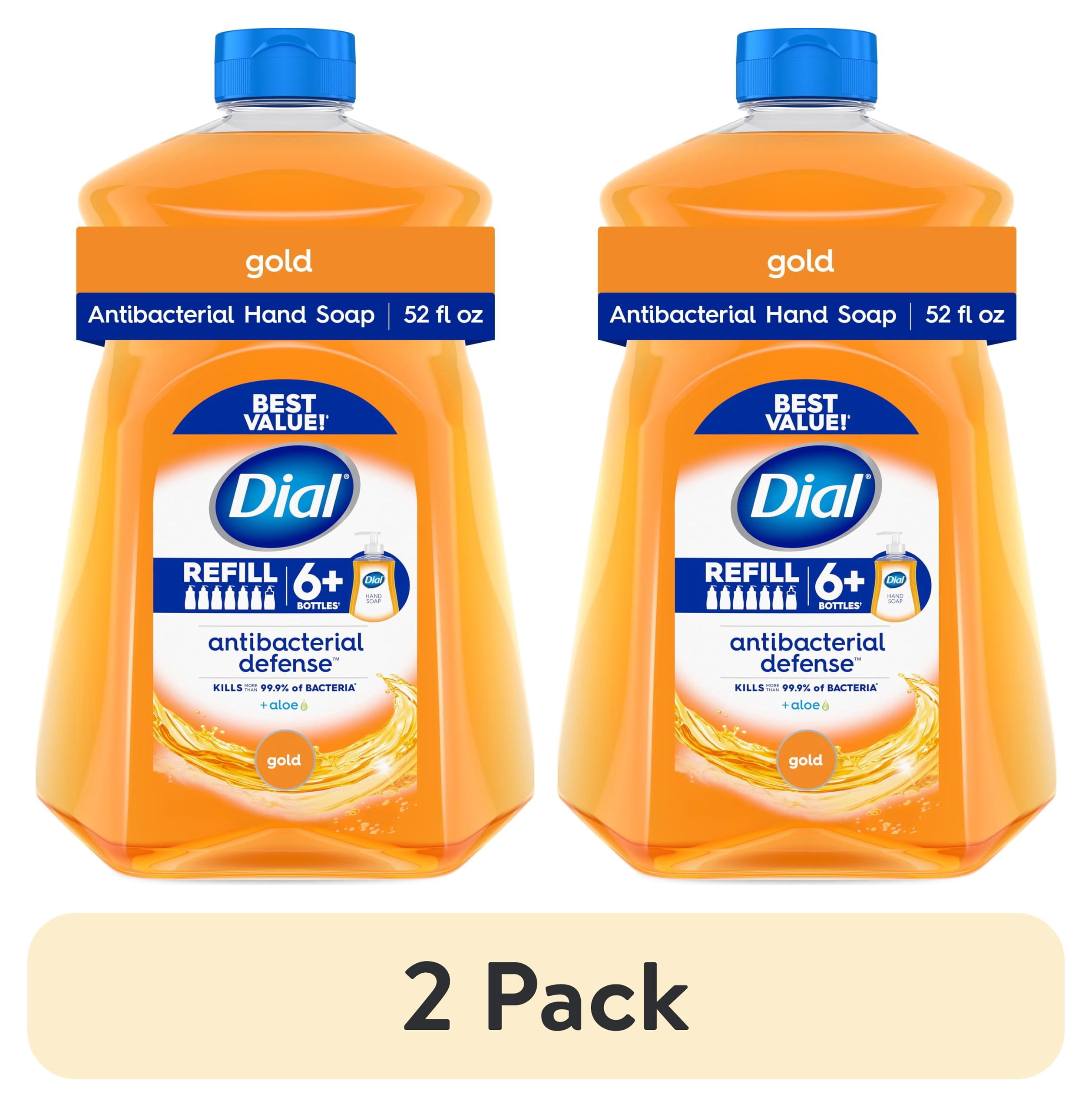 (2 pack) Dial Antibacterial Defense Gold Liquid Hand Soap Refill, 52 fl oz