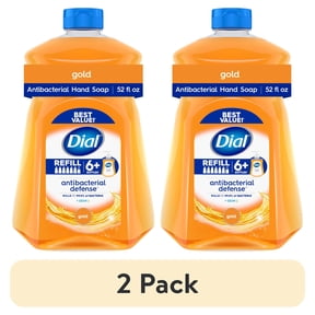 (2 pack) Dial Antibacterial Defense Gold Liquid Hand Soap Refill, 52 fl oz