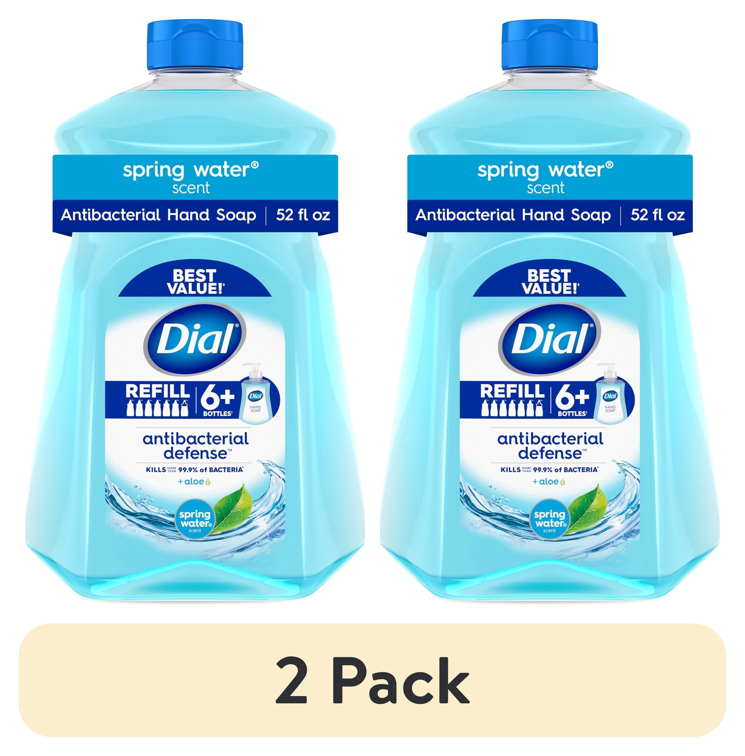 (2 pack) Dial Antibacterial Defense Spring Water Liquid Hand Soap Refill, 52 fl oz