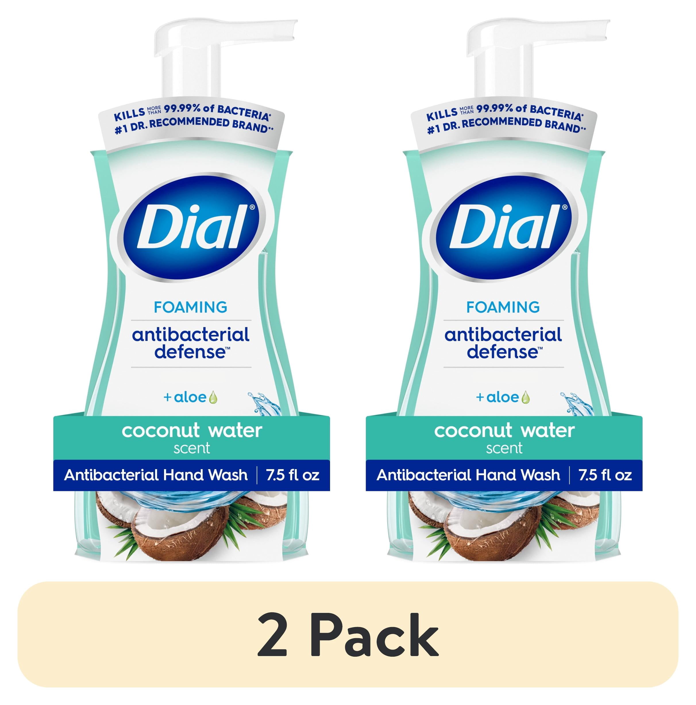 (2 pack) Dial Antibacterial Defense Coconut Water Scent Foaming Hand Soap, 7.5 fl oz