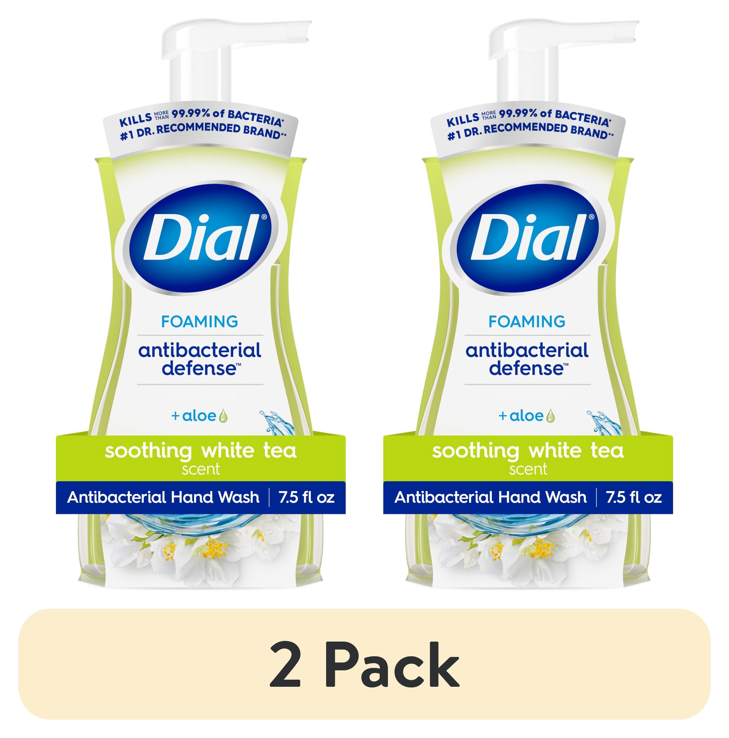 (2 pack) Dial Antibacterial Defense Soothing White Tea Scent Foaming Hand Soap, 7.5 fl oz