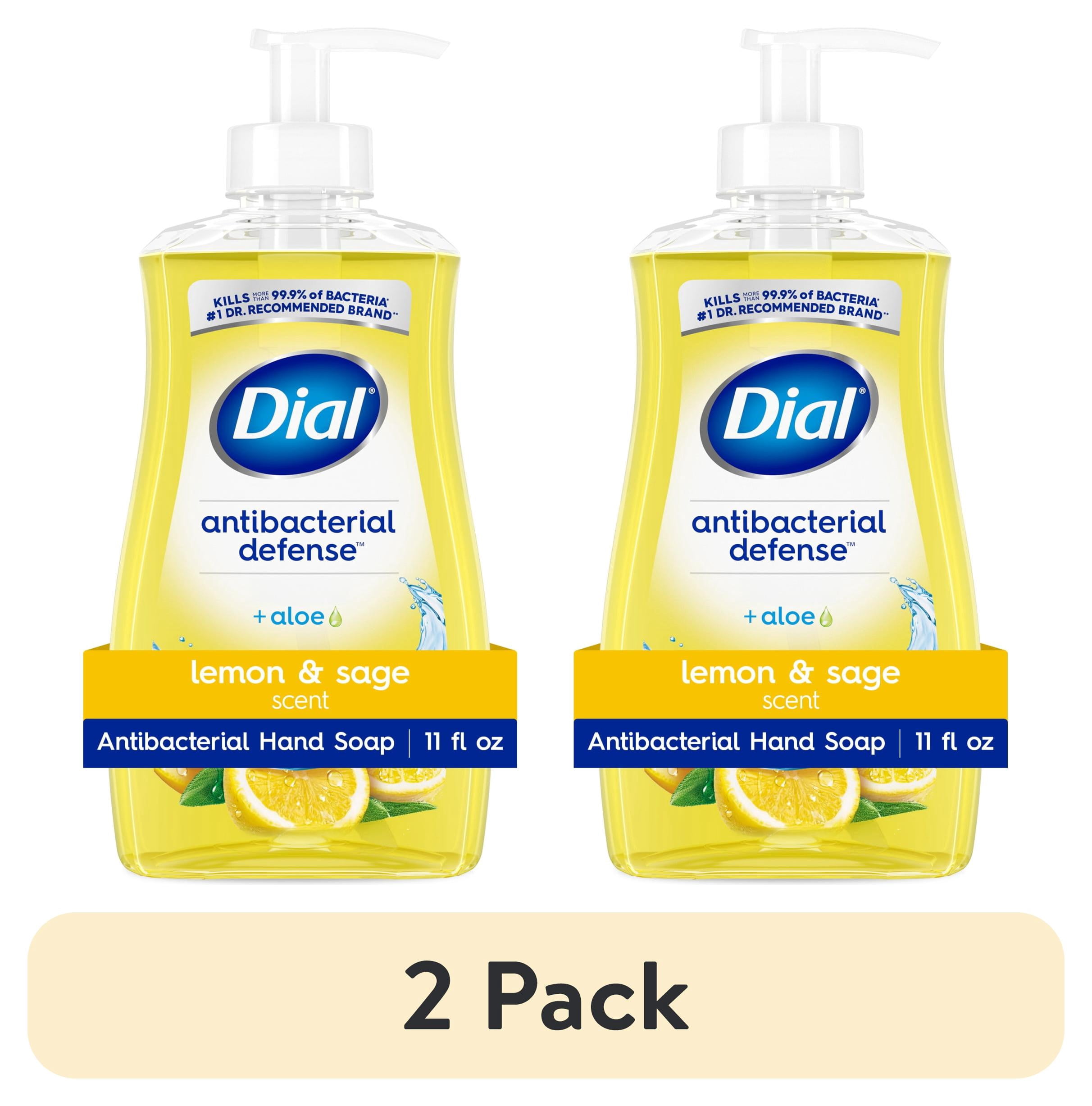 (2 pack) Dial Antibacterial Defense Lemon & Sage Liquid Hand Soap, 11 fl oz