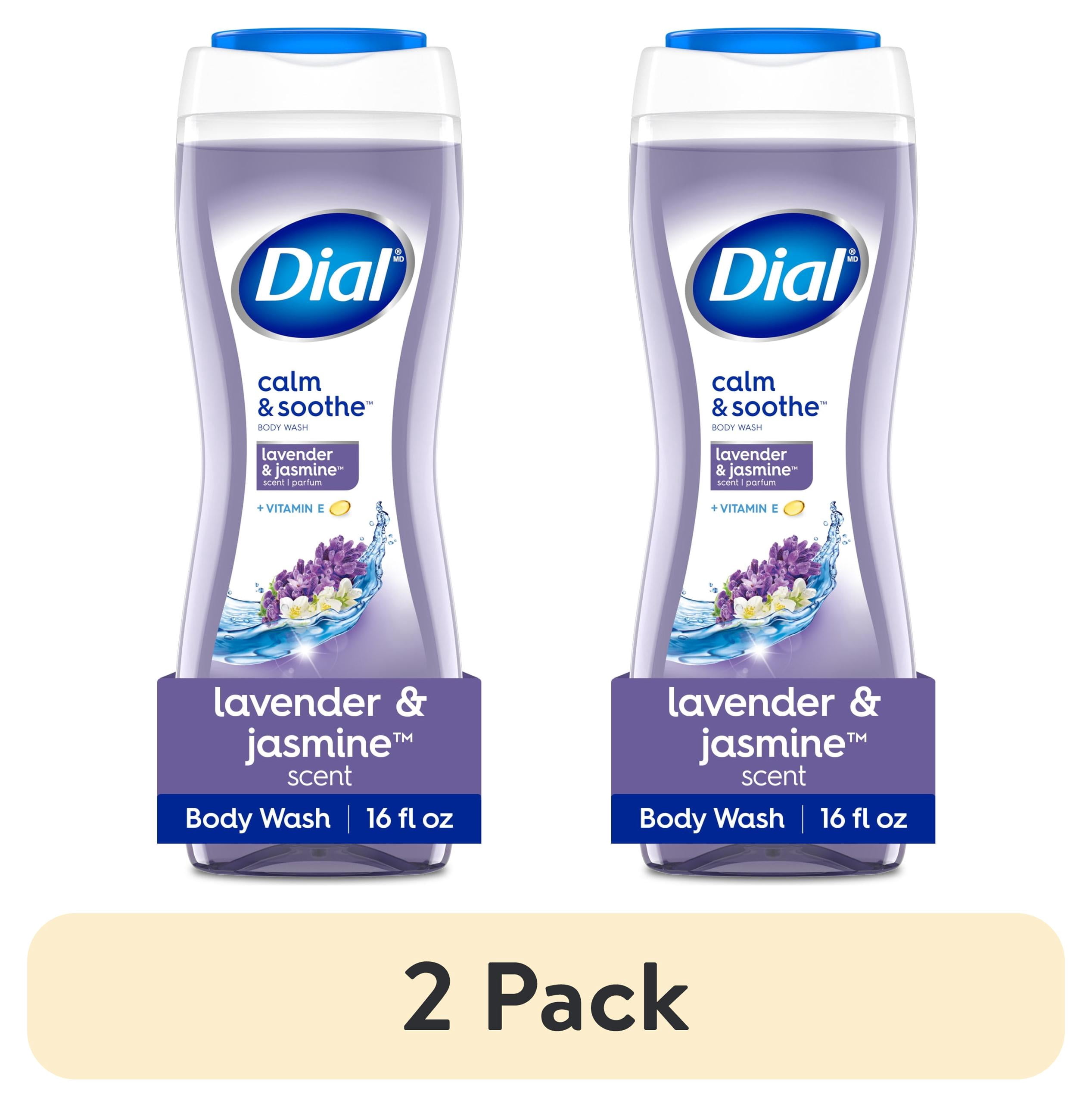 (2 pack) Dial Calm & Soothe Body Wash, Lavender & Jasmine, Gentle on All Skin Types, 16 fl oz