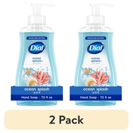 (2 pack) Dial Clean + Gentle Liquid Hand Soap, Ocean Splash Gentle Hand Soap, 7.5 fl oz