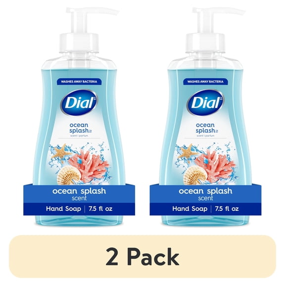 (2 pack) Dial Clean + Gentle Liquid Hand Soap, Ocean Splash Gentle Hand Soap, 7.5 fl oz