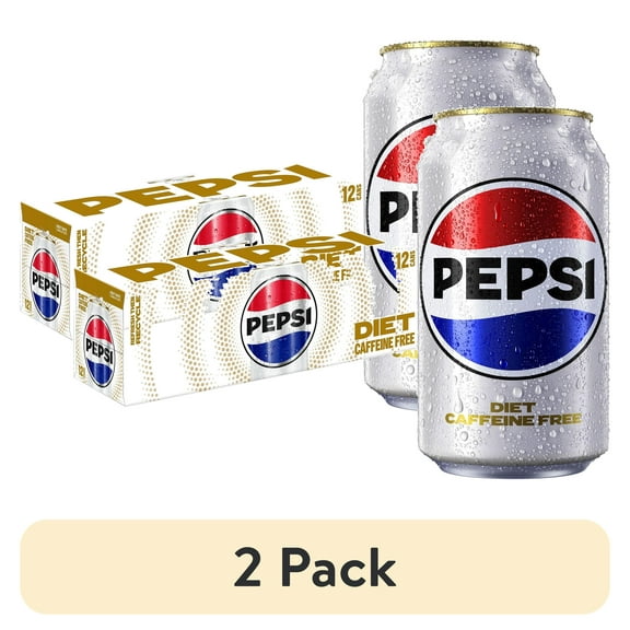Diet Pepsi Cola Caffeine Free Soda Pop, 12 fl oz, 12 Pack Cans