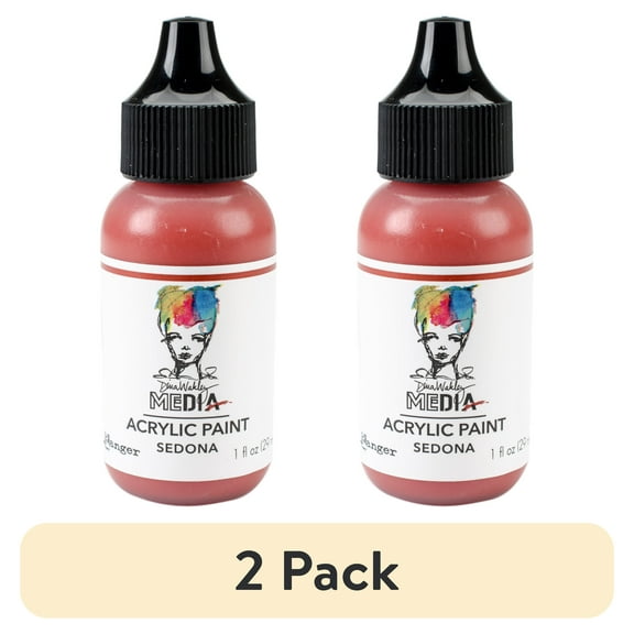 (2 pack) Dina Wakley Media Acrylic Paint 1oz-Sedona