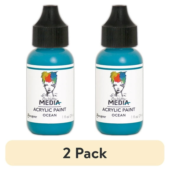 (2 pack) Dina Wakley Media Heavy Body Acrylic Paint 1oz - Ocean