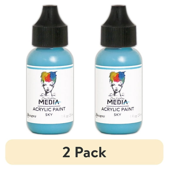 (2 pack) Dina Wakley Media Heavy Body Acrylic Paint 1oz - Sky