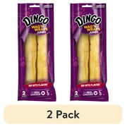 (2 pack) Dingo Wag 'N' Wraps Jumbo Dog Chew with Real Chicken, 2-treats