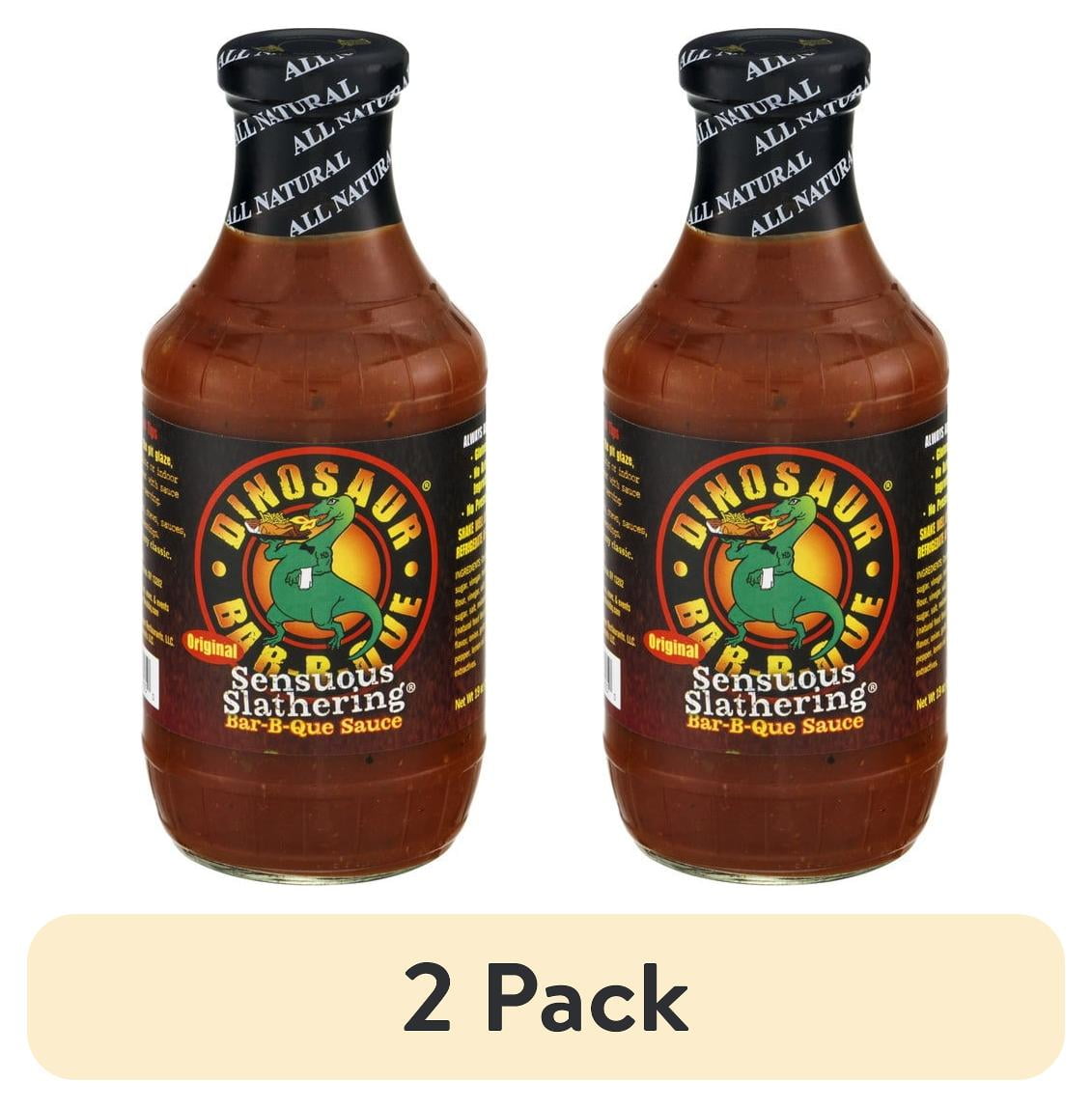 (2 pack) Dinosaur Bar-B-Que Barbecure Sauce, Sensous Slathering, 19 Oz