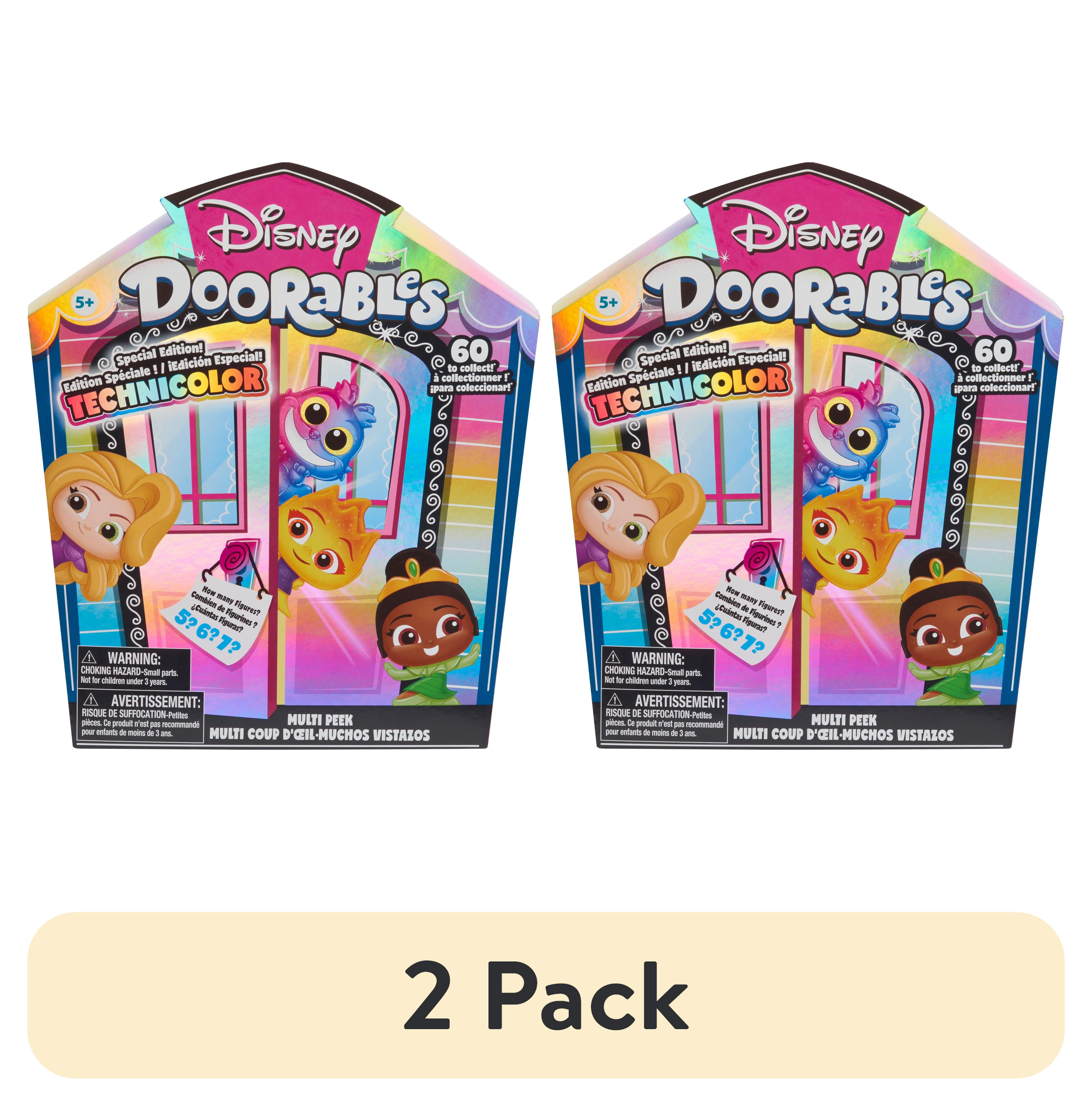 2 pack) Just Play Disney Doorables Multi Peek Technicolor Takeover