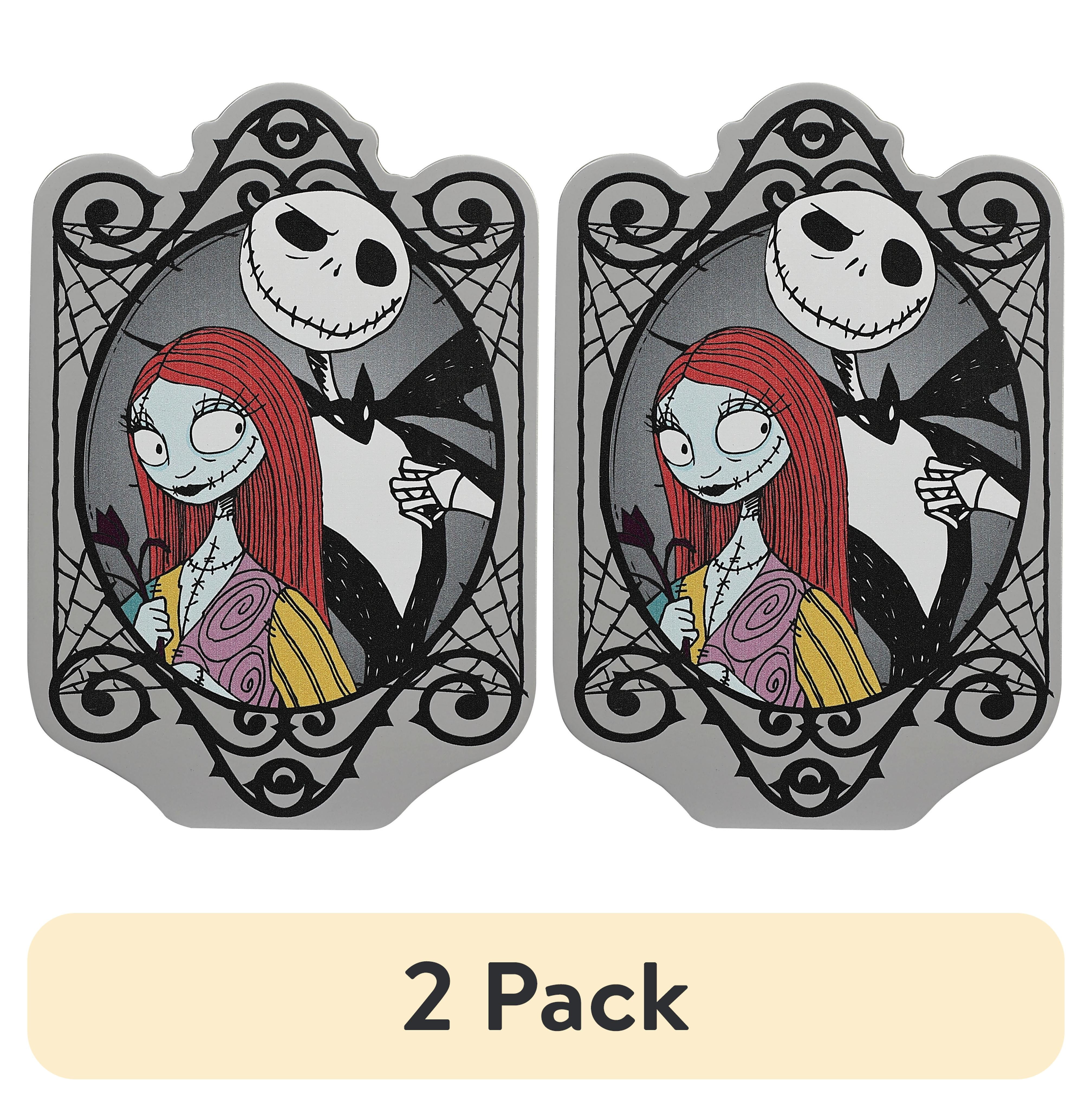 (2 pack) Disney Nightmare Before Christmas Jack & Sally Die-Cut MDF Block Mixed Media Art, 1 Piece, Child