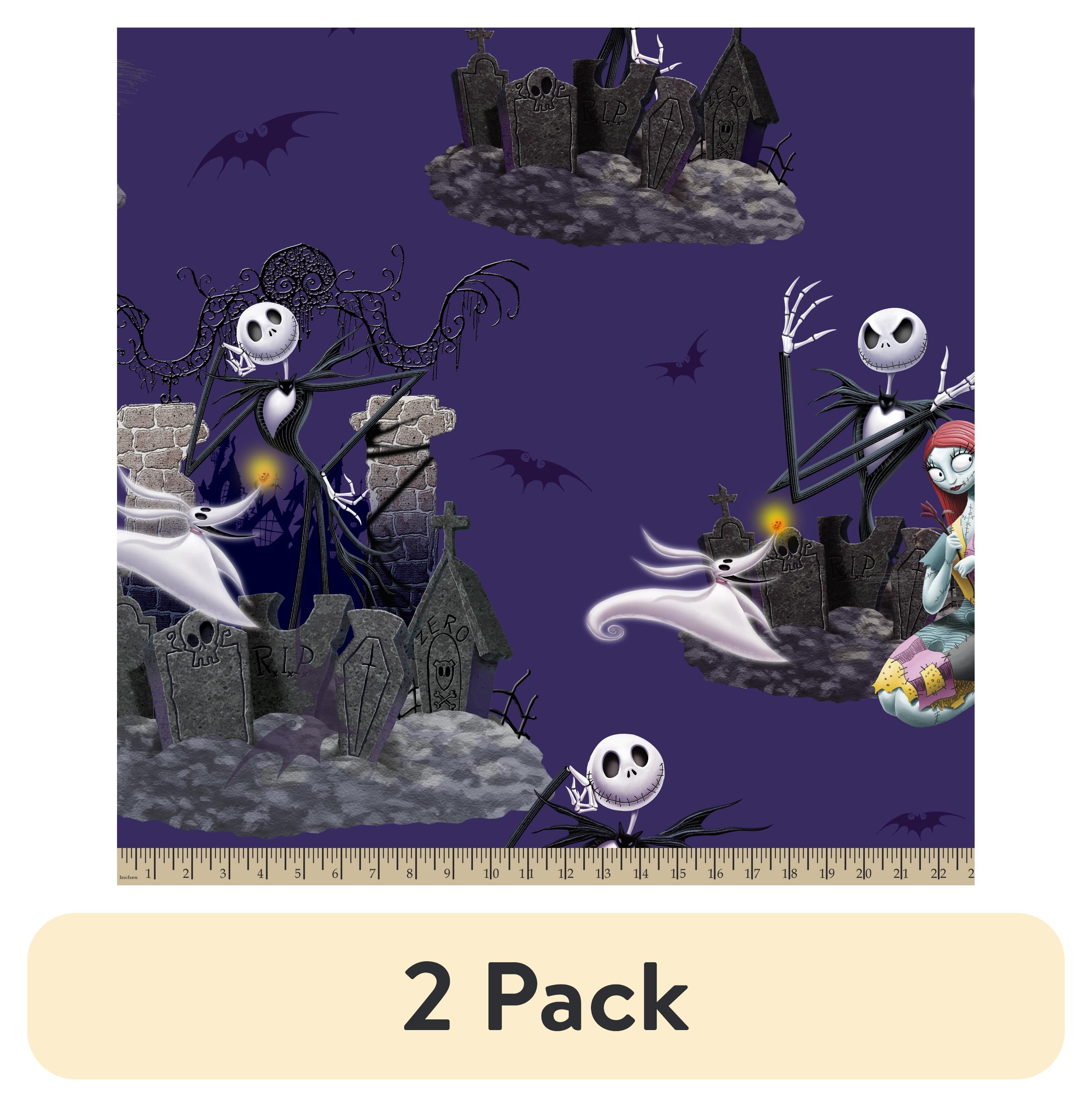 (2 pack) Springs Creative Disney Nightmare before Christmas Scenic 1.5 Yard Precut Fleece Fabric