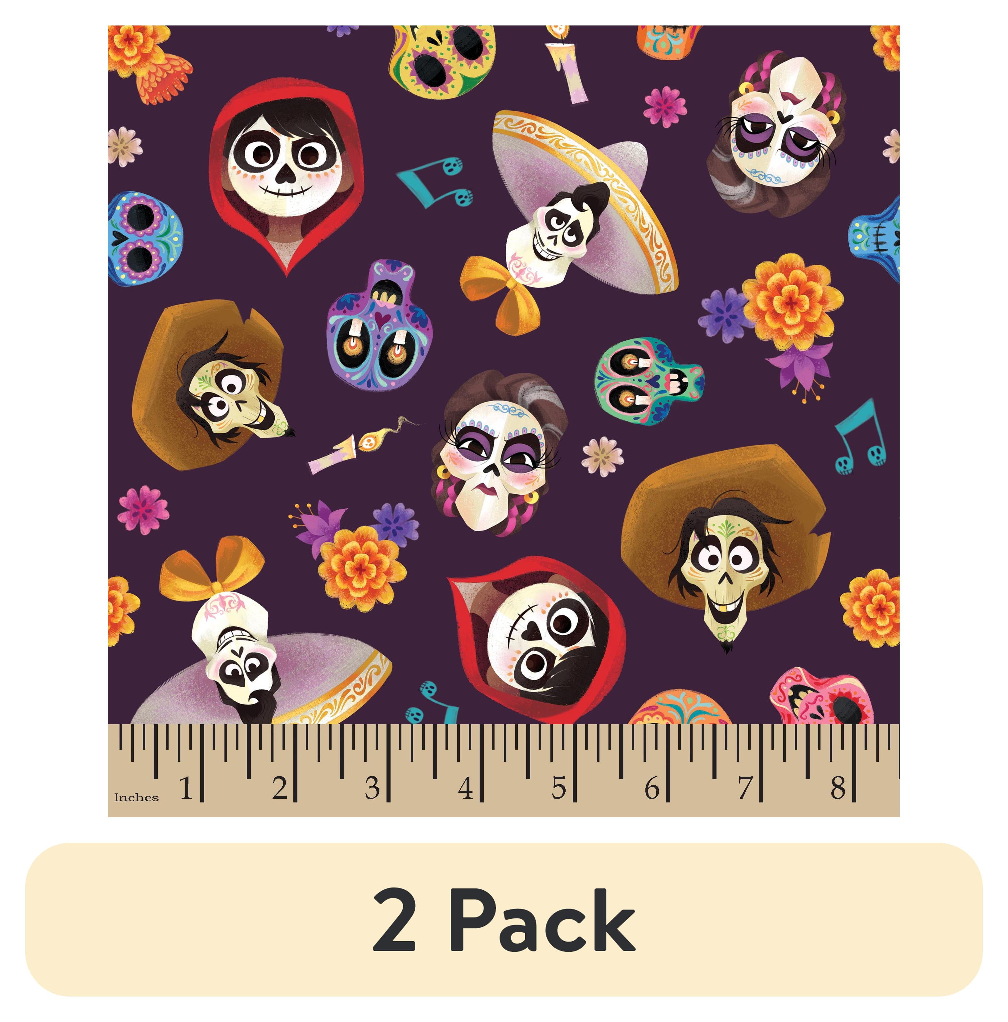 2 pack) Disney Pixar Coco and Friends Head Toss 1 Yard Precut