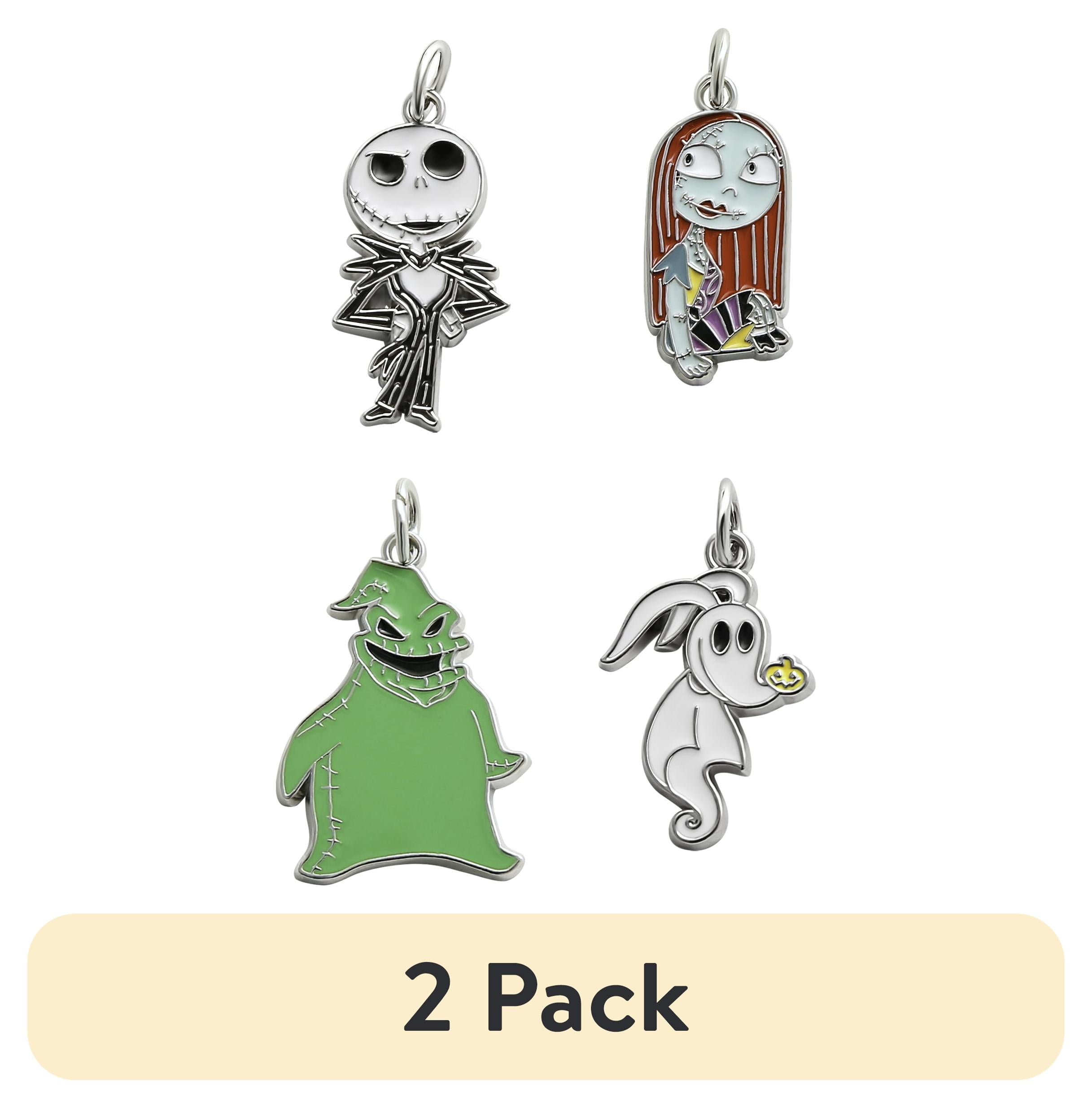 (2 pack) Disney -The Nightmare before Christmas Silver-Tone Metal 4-Piece Charm Set
