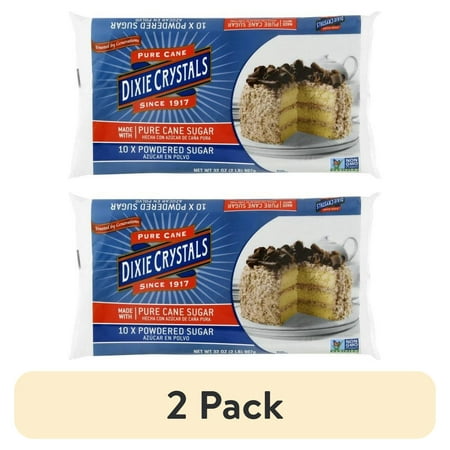 (2 pack) Dixie Crystals 10X Powdered Sugar, 32 oz