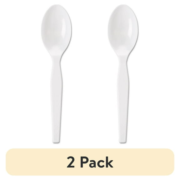 Dixie Individually Wrapped Polystyrene Cutlery, Teaspoons, White, 1,000/Carton -DXETM23C7