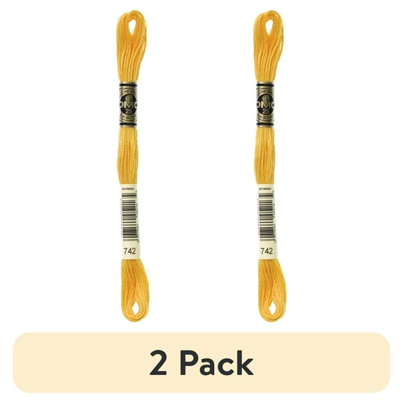 (2 pack) DMC 6-Strand Embroidery Cotton 8.7yd-Light Tangerine