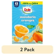 (2 pack) Dole Fruit Bowls Mandarin Oranges in 100% Fruit Juice, 4 oz Cups (12 Pack)