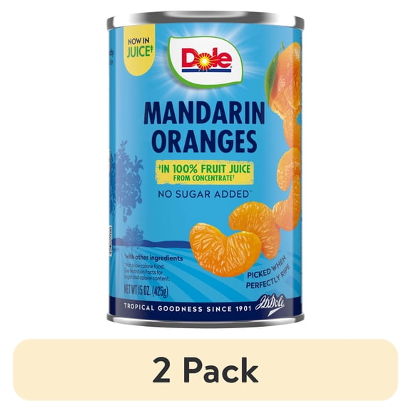 (2 pack) Dole Mandarin Oranges in 100% Fruit Juice From Concentrate**, 15 oz Can