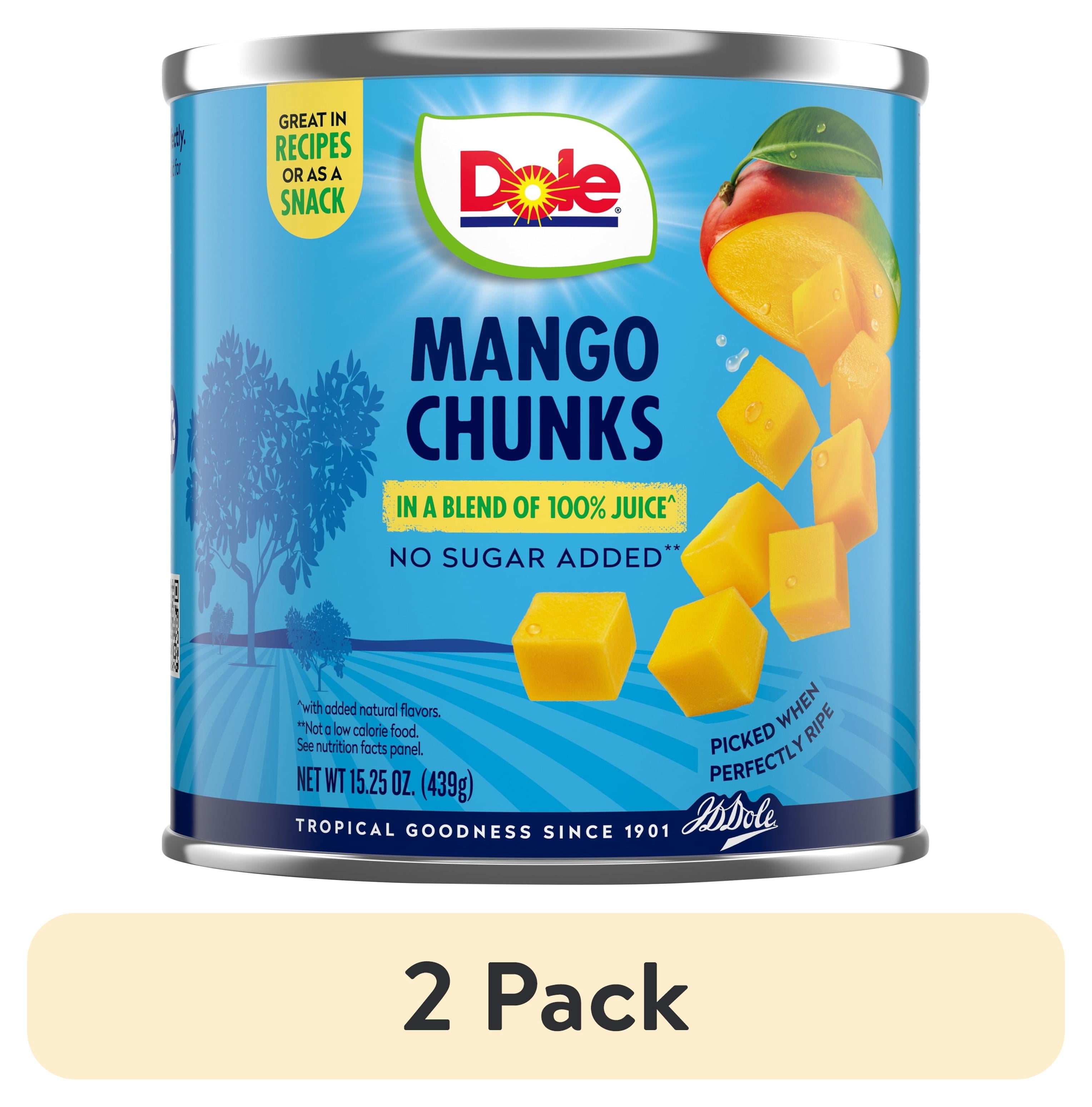 (2 pack) Dole Mango Chunks in a Blend of 100% Juice*, 15.5 oz