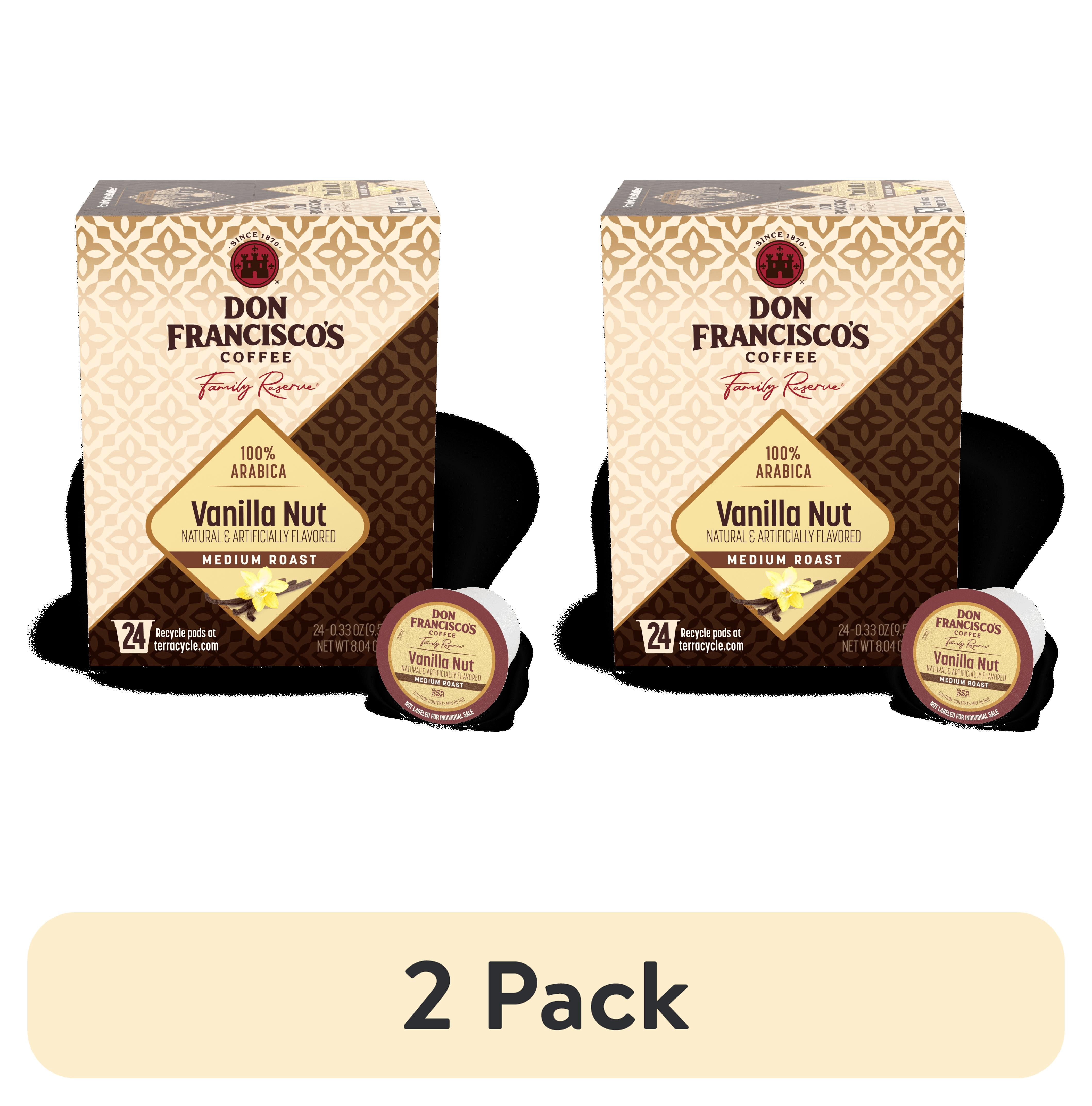 (2 pack) Don Francisco's Coffee Vanilla Nut Medium Roast Coffee Pods 24 Count 100% Arabica