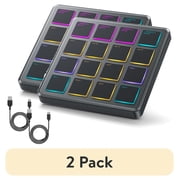 2 pack Donner MIDI Controller Pad Beat Maker Machine, Portable Drum Machine with 16 Beat Pad, Mini USB MIDI Controller with 40 Courses, STARRYPAD MINI