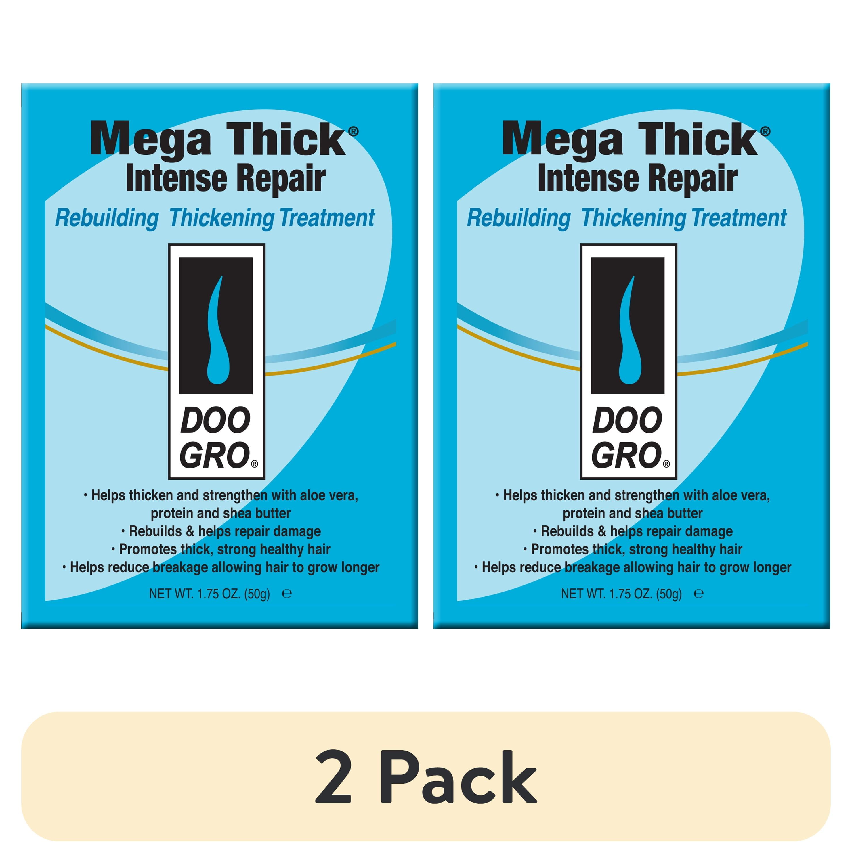 (2 pack) Doo Gro Mega Thick Intense Repair Rebuilding Thickening Hair Treatment, 1.75 oz, Damaged Hair, Liquid