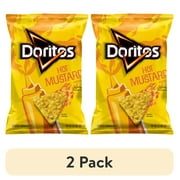 (2 pack) Doritos Hot Mustard flavored Tortilla Chips, 9.25 oz Bag