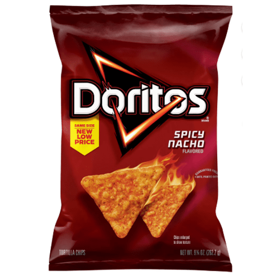 2 pack - Doritos Spicy Nacho Flavored Tortilla Chips, 9.25 oz Bag