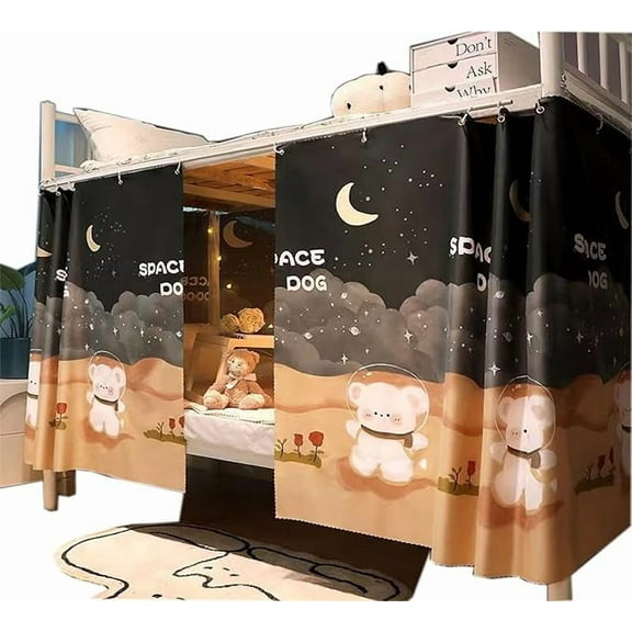 2 pack Dorm Home Bunk Nets Bed Curtains Cloth Bed Canopy Blackout Men Women Curtain Shading Nets Breathable Single Sleeper