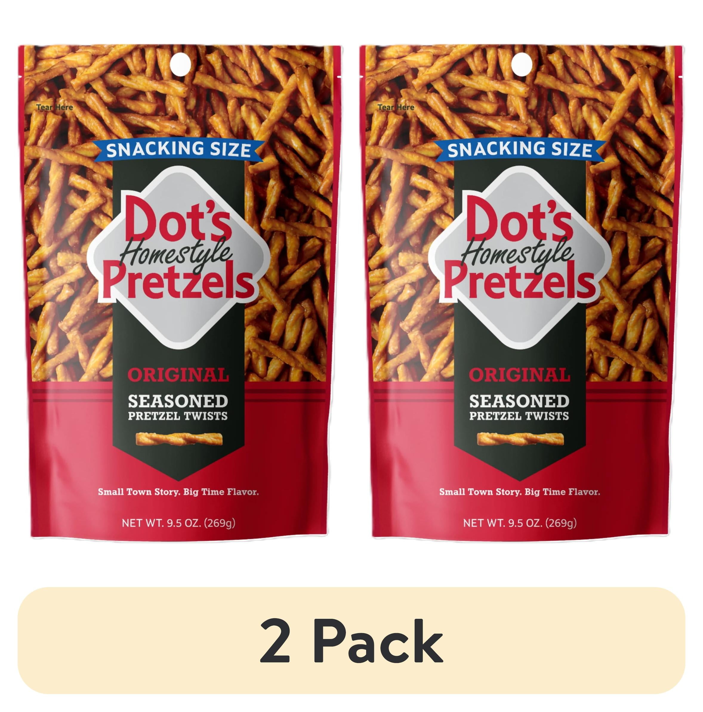 (2 pack) Dot's Pretzels, Original Seasoned Pretzel Twists, 9.5 oz bag
