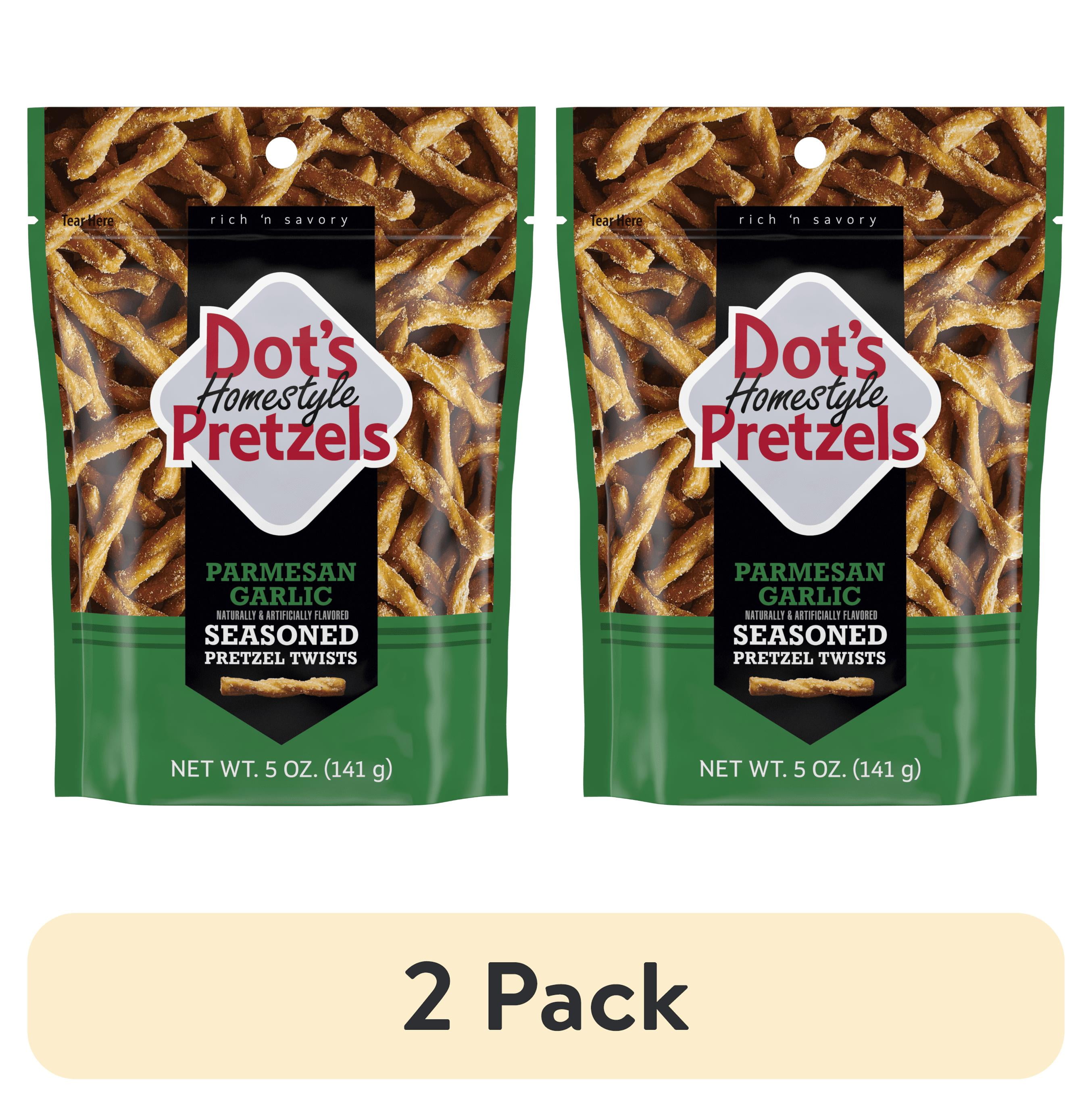 (2 pack) Dot's Pretzels Parmesan Garlic Seasoned Pretzel Twists, 5 oz
