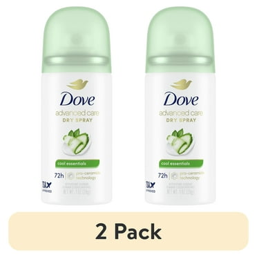 (2 pack) Dove Advanced Care Travel Size Antiperspirant Deodorant Dry Spray Cool Essentials Pro Ceramide Technology, 1 oz