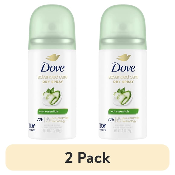 (2 pack) Dove Advanced Care Antiperspirant Deodorant Spray For Women Cool Essentials 1 oz