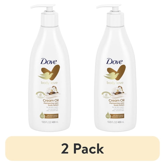 (2 pack) Dove Pampering Care Lotion, Shea Butter, 13.5 fl oz (400 ml)