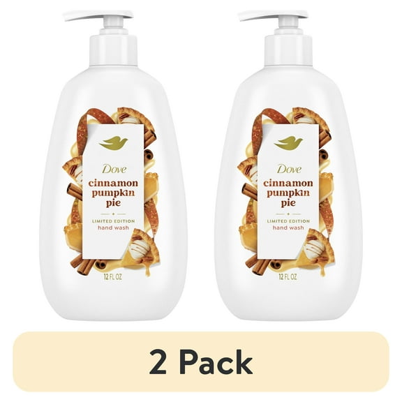 (2 pack) Dove Liquid Hand Wash Cinnamon Pumpkin Pie Holiday Treats Limited Edition, 12 fl oz