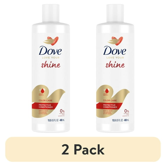 (2 pack) Dove Love Your Shine Conditioner for Colored hair, 13.5 oz