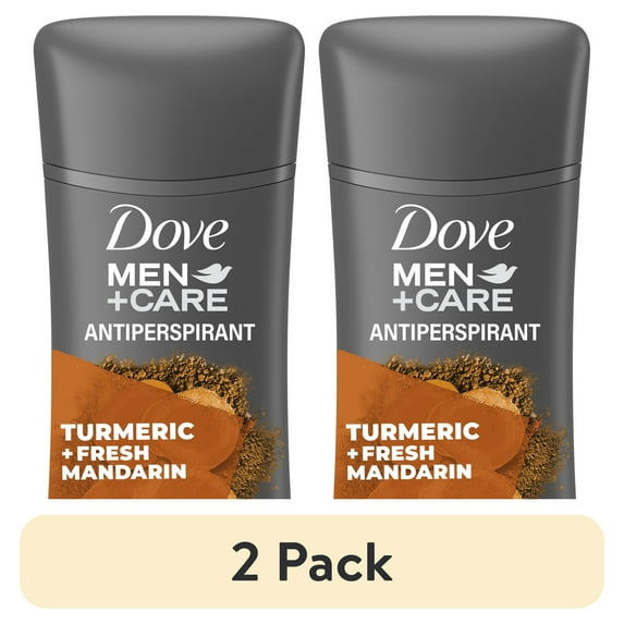 (2 pack) Dove Men+Care Antiperspirant Turmeric & Fresh Mandarin, 2.6oz