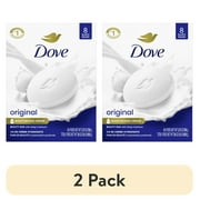 (2 pack) Dove Beauty Bar Women's Bath Soap Original, 3.75 oz 8 Bars
