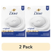(2 pack) Dove Beauty Bar Soap For Soft, Smooth Skin, Original, With 1/4 Moisturizing Cream, 3.75 oz 8 Bars